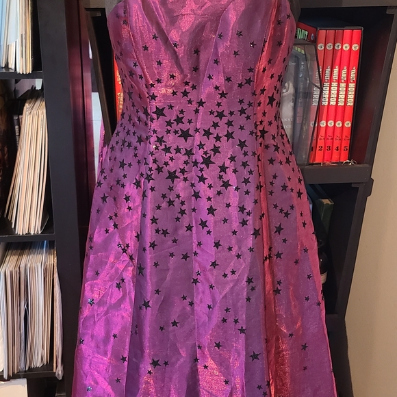 Morgan & Co. Purple Starry Prom Dress - Picture 4 of 7